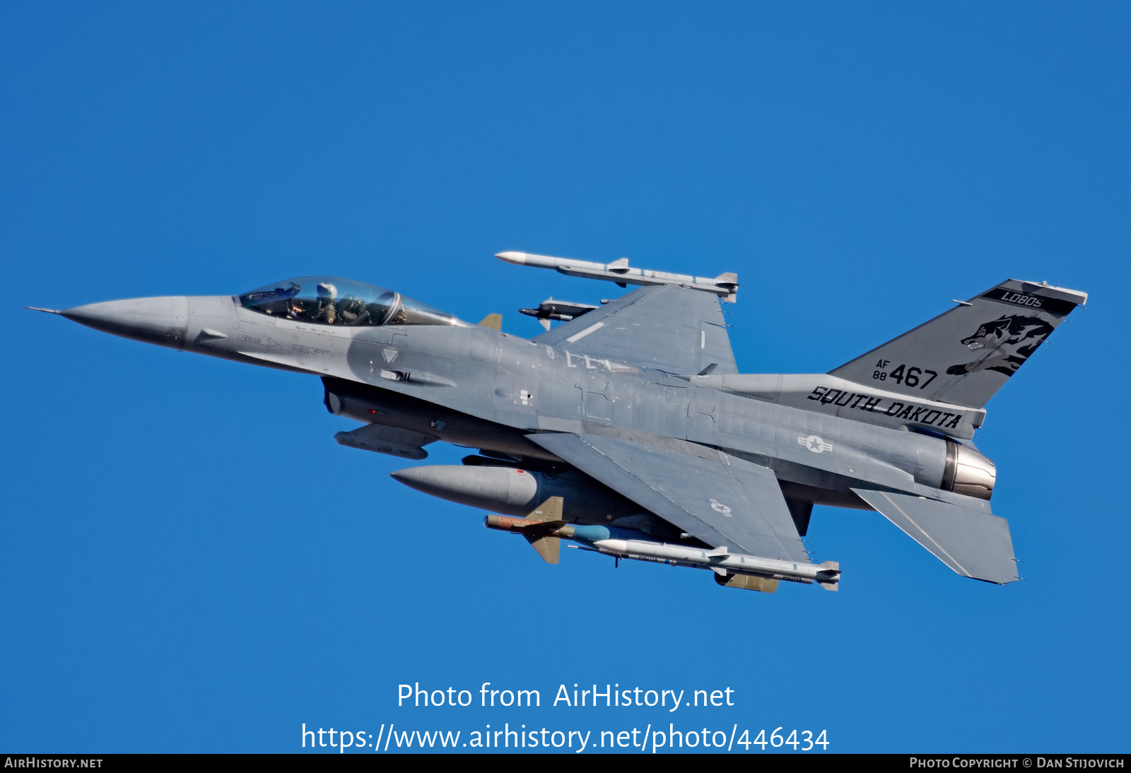 Aircraft Photo of 88-0467 / AF88-467 | General Dynamics F-16CM Fighting Falcon | USA - Air Force | AirHistory.net #446434