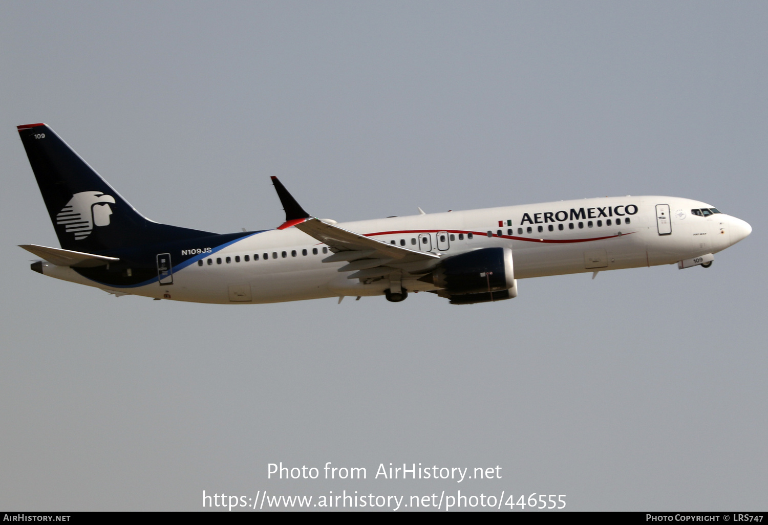 Aircraft Photo of N109JS | Boeing 737-8 Max 8 | AeroMéxico | AirHistory.net #446555