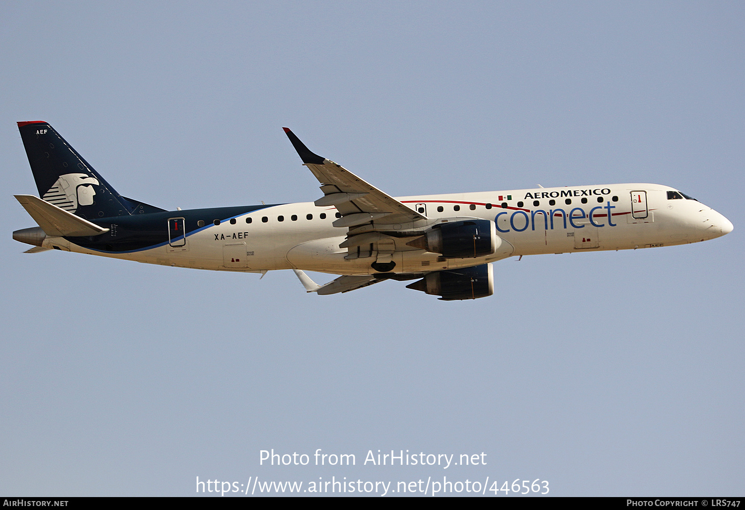 Aircraft Photo of XA-AEF | Embraer 190AR (ERJ-190-100IGW) | AeroMéxico Connect | AirHistory.net #446563