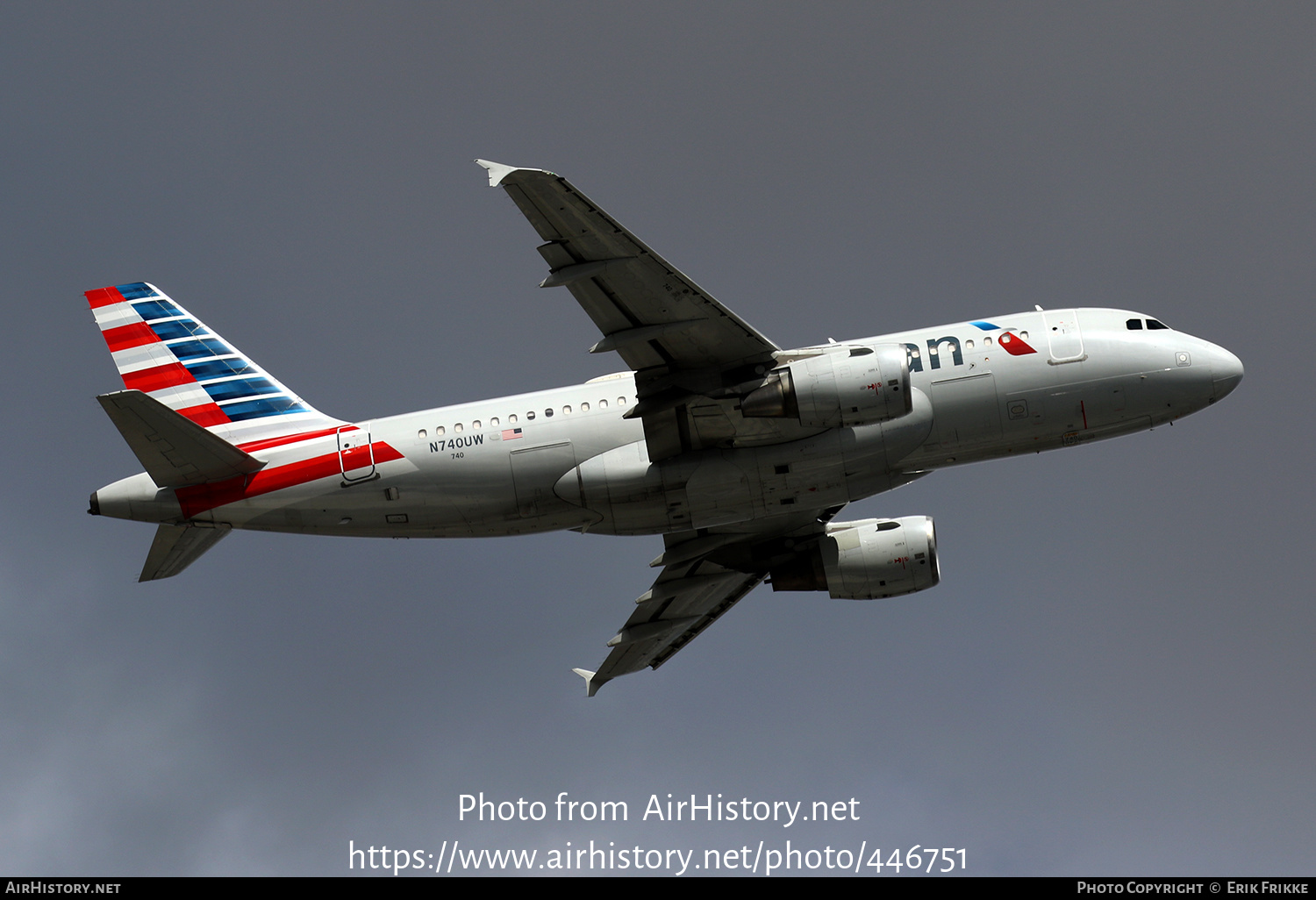 Aircraft Photo of N740UW | Airbus A319-112 | American Airlines | AirHistory.net #446751