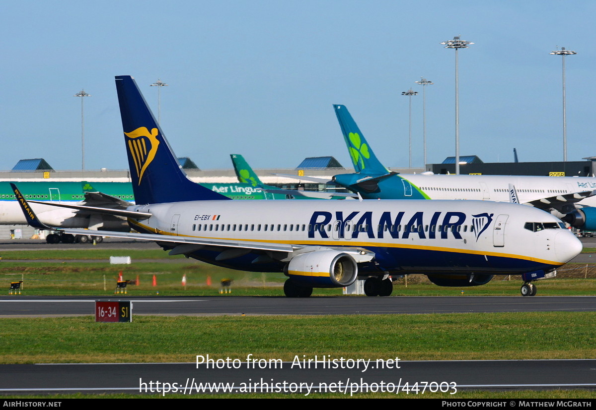 Aircraft Photo of EI-EBX | Boeing 737-8AS | Ryanair | AirHistory.net #447003