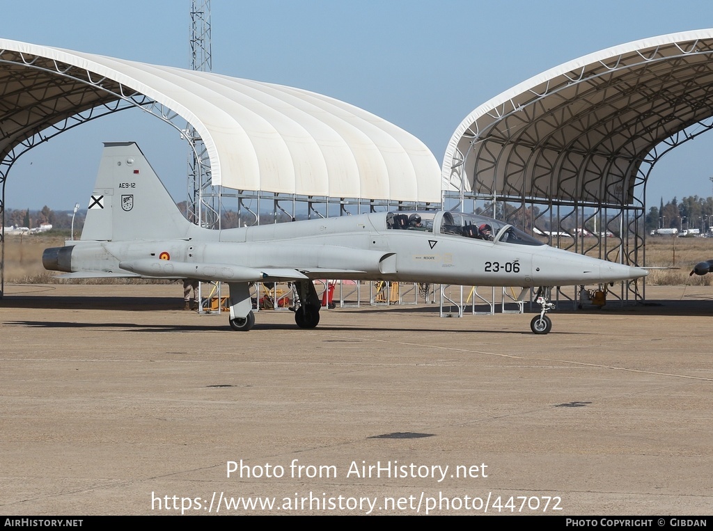 Aircraft Photo of AE.9-12 | Northrop SF-5B(M) Freedom Fighter | Spain - Air Force | AirHistory.net #447072