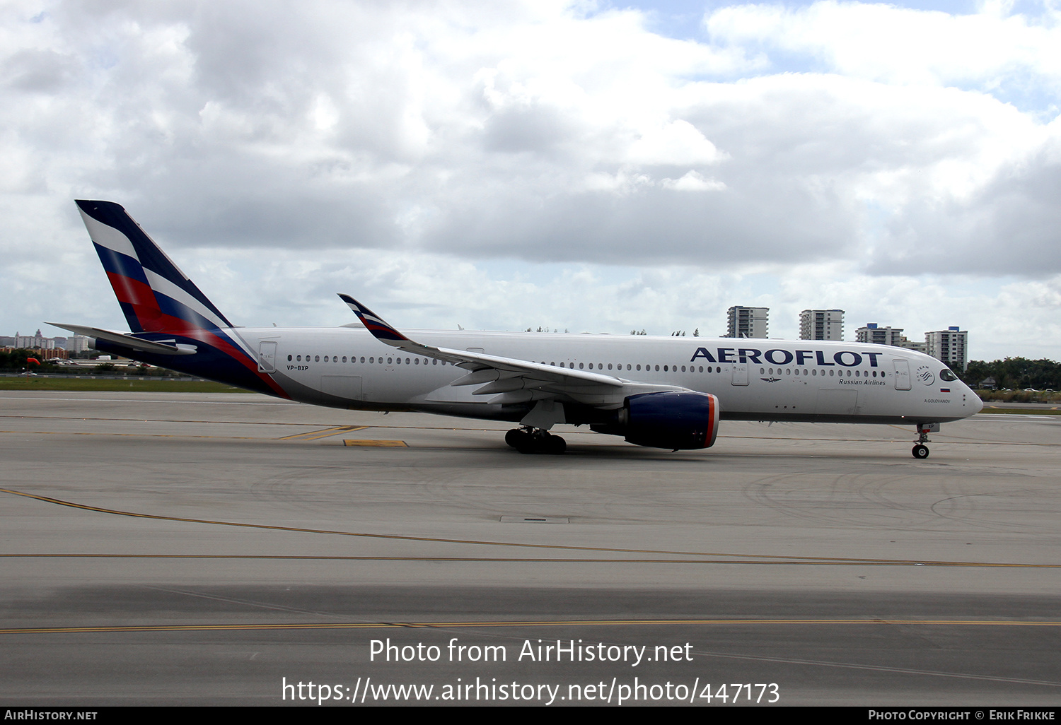 Aircraft Photo of VP-BXP | Airbus A350-941 | Aeroflot - Russian Airlines | AirHistory.net #447173