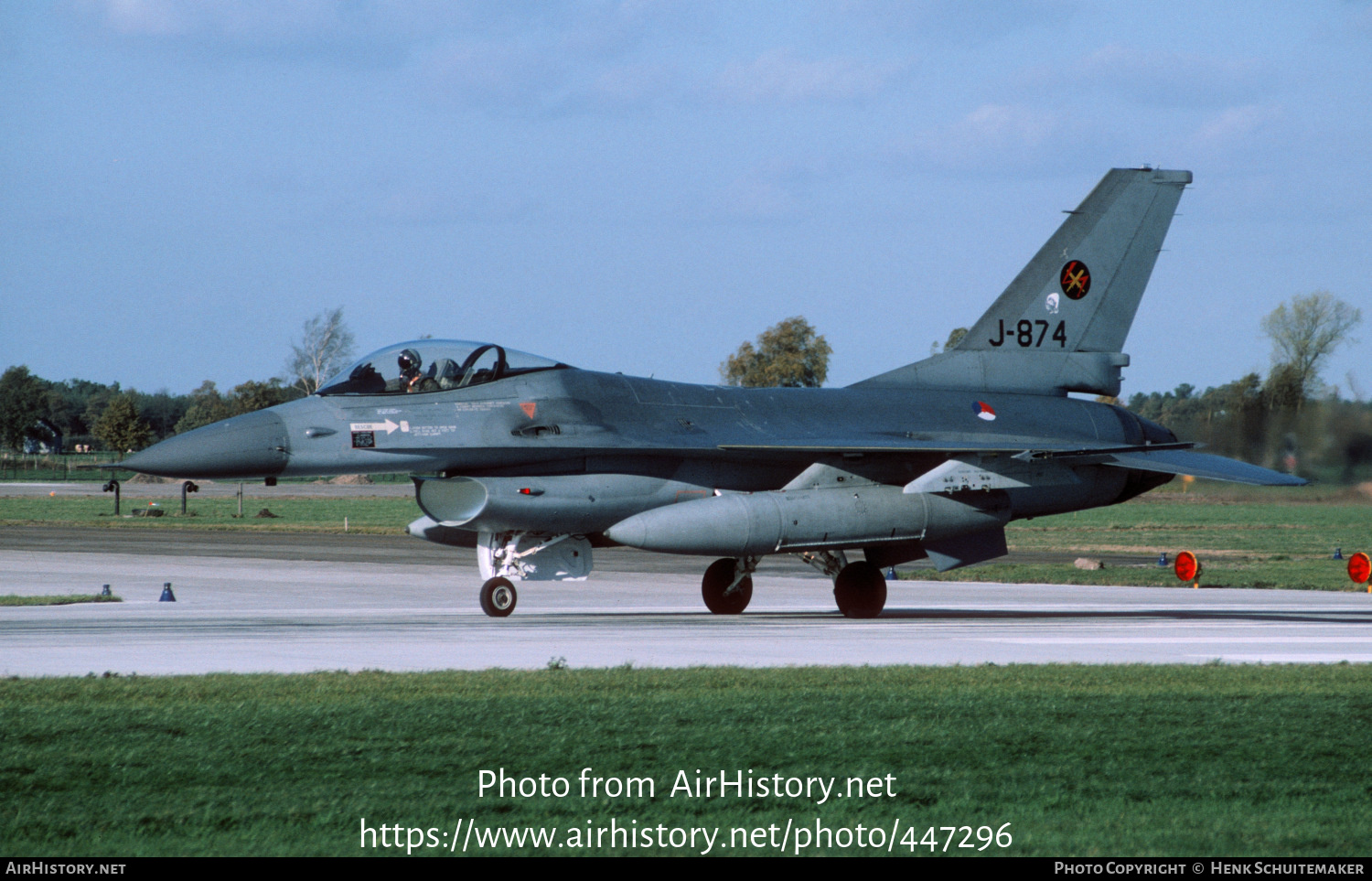 Aircraft Photo of J-874 | General Dynamics F-16A Fighting Falcon | Netherlands - Air Force | AirHistory.net #447296