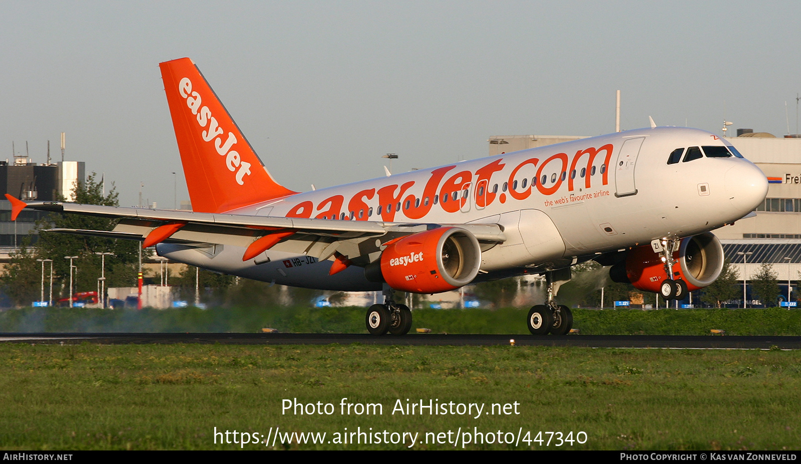 Aircraft Photo of HB-JZI | Airbus A319-111 | EasyJet | AirHistory.net #447340