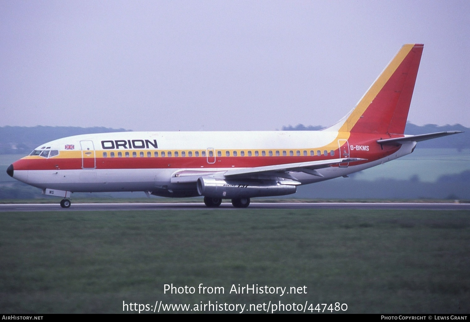 Aircraft Photo of G-BKMS | Boeing 737-2Q8/Adv | Orion Airways | AirHistory.net #447480