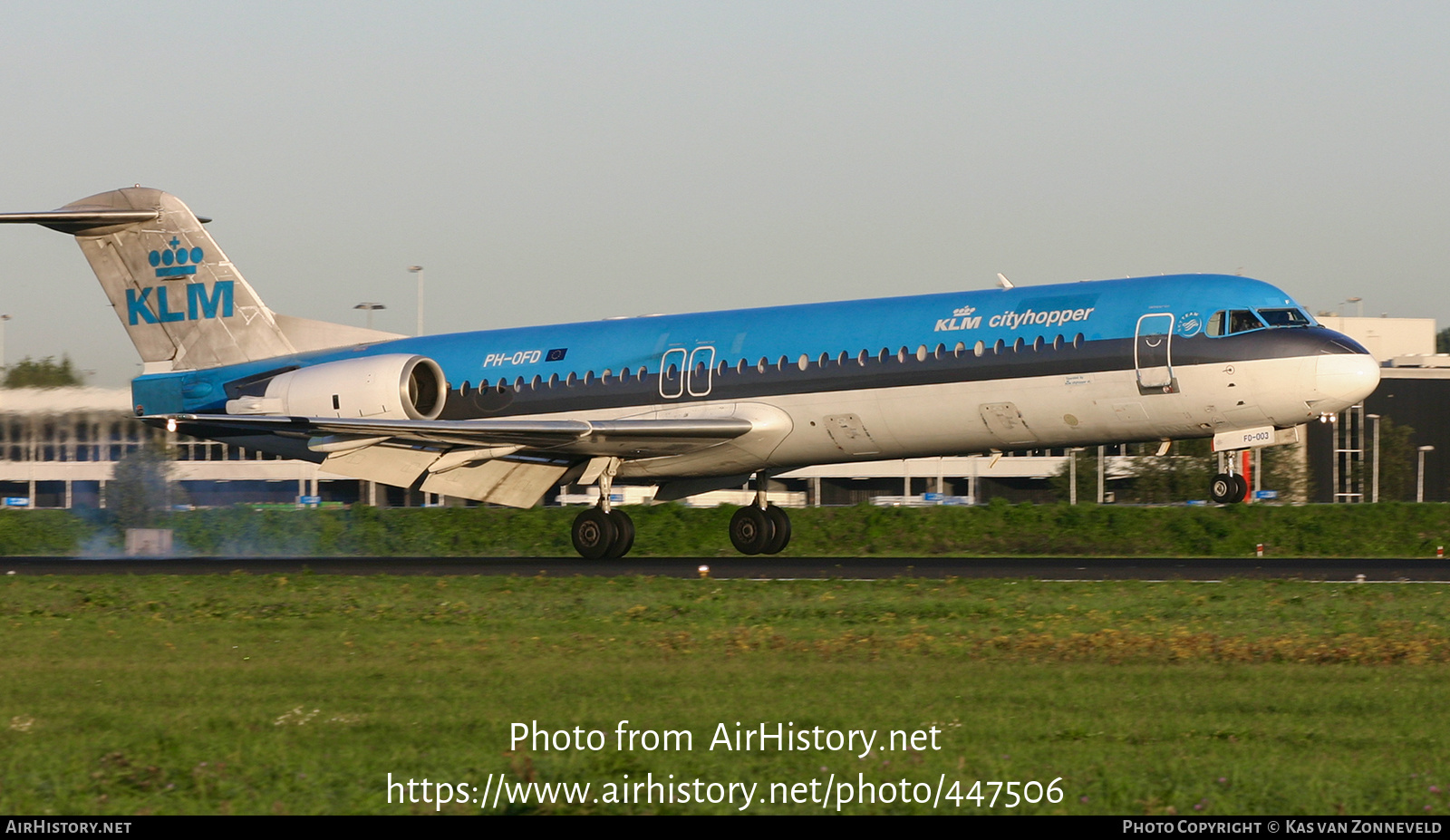 Aircraft Photo of PH-OFD | Fokker 100 (F28-0100) | KLM Cityhopper | AirHistory.net #447506