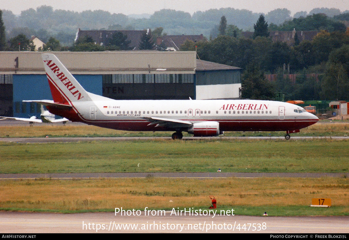 Aircraft Photo of D-ABAE | Boeing 737-46J | Air Berlin | AirHistory.net #447538