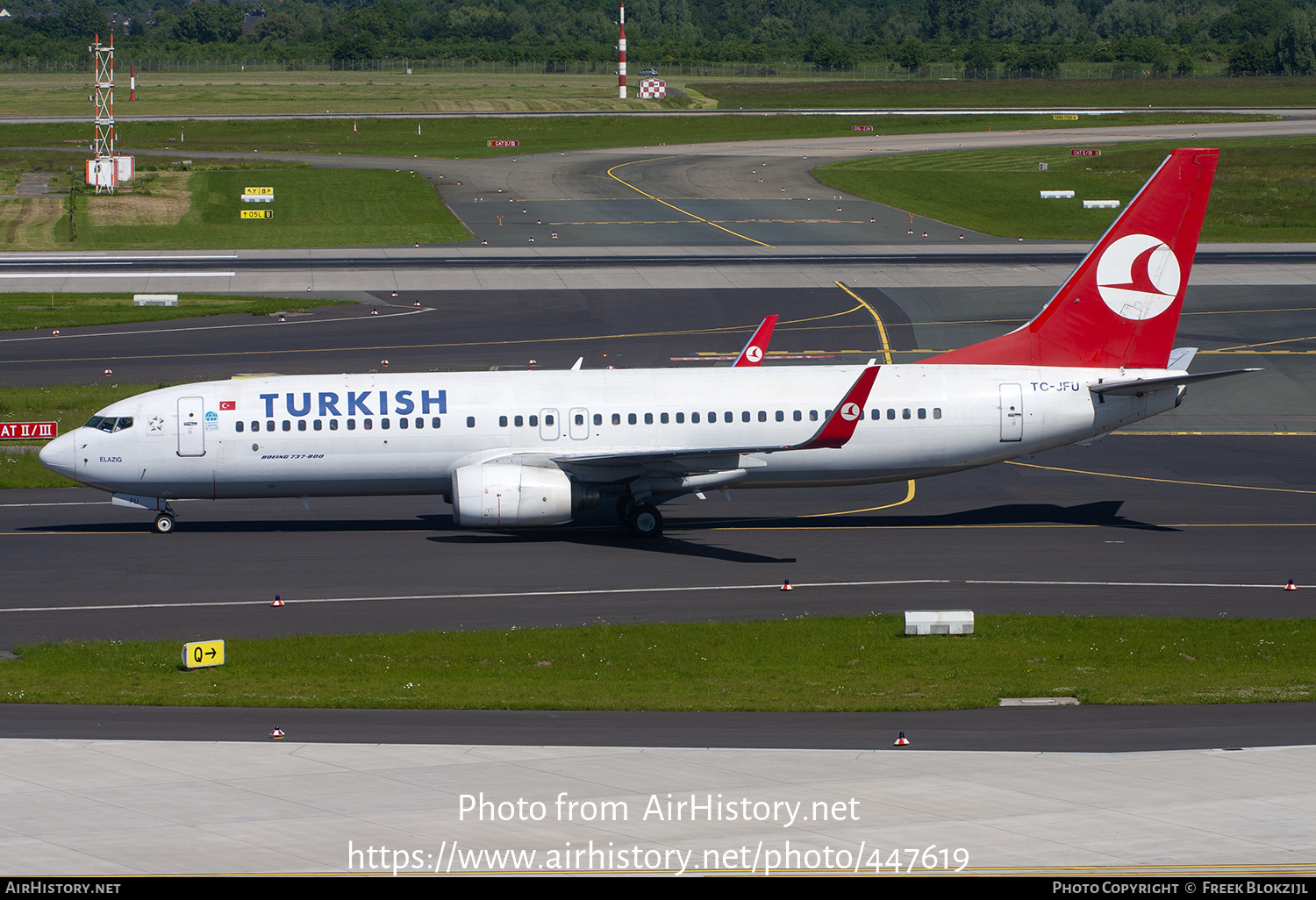 Aircraft Photo of TC-JFU | Boeing 737-8F2 | Turkish Airlines | AirHistory.net #447619