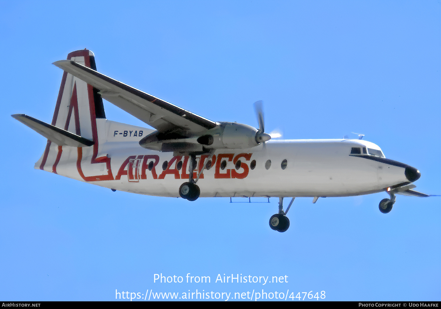 Aircraft Photo of F-BYAB | Fokker F27-600 Friendship | Air Alpes | AirHistory.net #447648