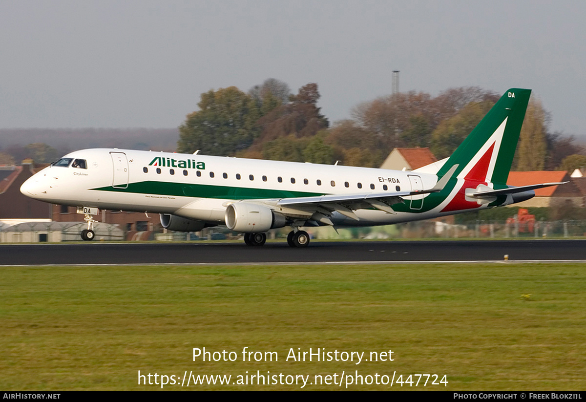 Aircraft Photo of EI-RDA | Embraer 175LR (ERJ-170-200LR) | Alitalia CityLiner | AirHistory.net #447724