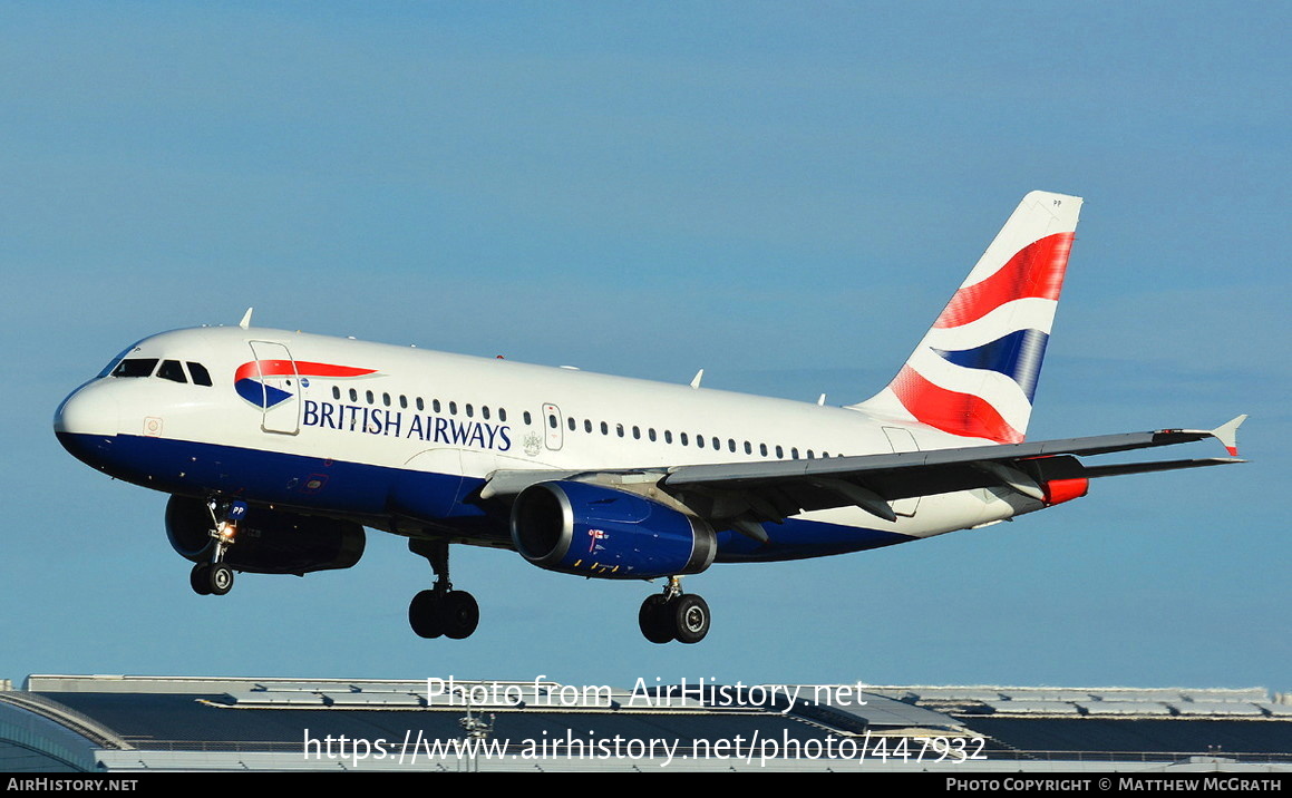 Aircraft Photo of G-EUPP | Airbus A319-131 | British Airways | AirHistory.net #447932