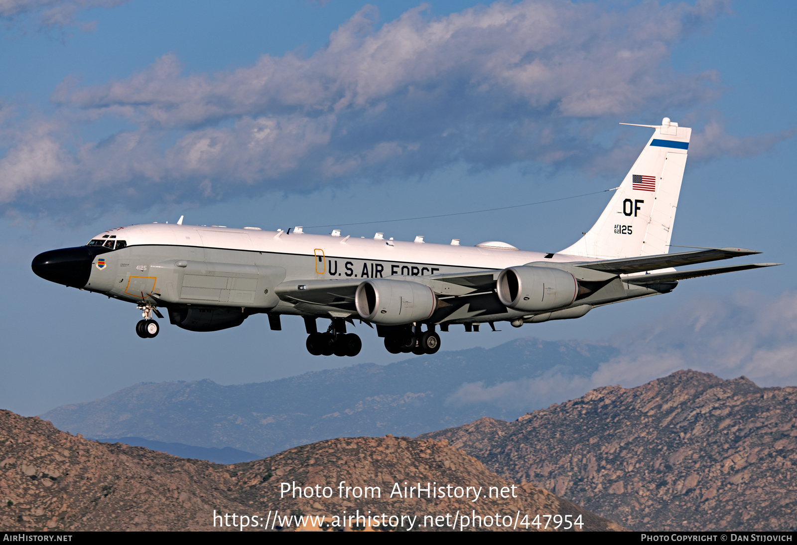 Aircraft Photo of 62-4125 / AF62-125 | Boeing RC-135W | USA - Air Force | AirHistory.net #447954