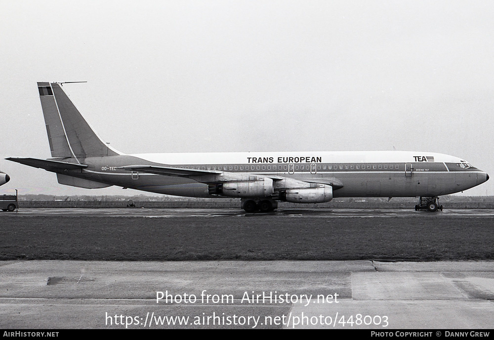 Aircraft Photo of OO-TEE | Boeing 707-131 | TEA - Trans European Airways | AirHistory.net #448003