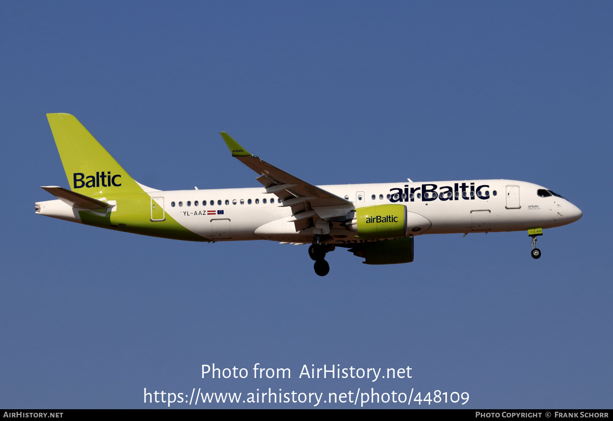 Aircraft Photo of YL-AAZ | Airbus A220-371 (BD-500-1A11) | AirBaltic | AirHistory.net #448109