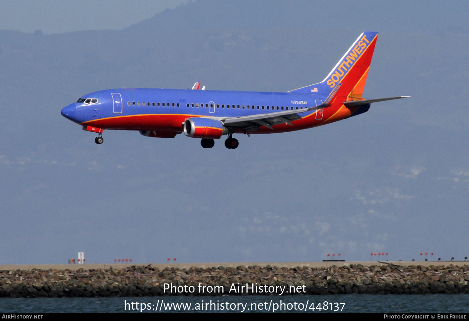 Aircraft Photo of N396SW | Boeing 737-3H4 | Southwest Airlines | AirHistory.net #448137