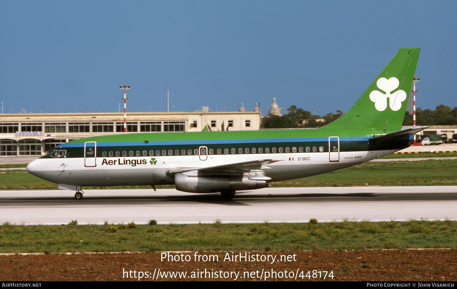 Aircraft Photo of EI-BEC | Boeing 737-248/Adv | Aer Lingus | AirHistory.net #448174