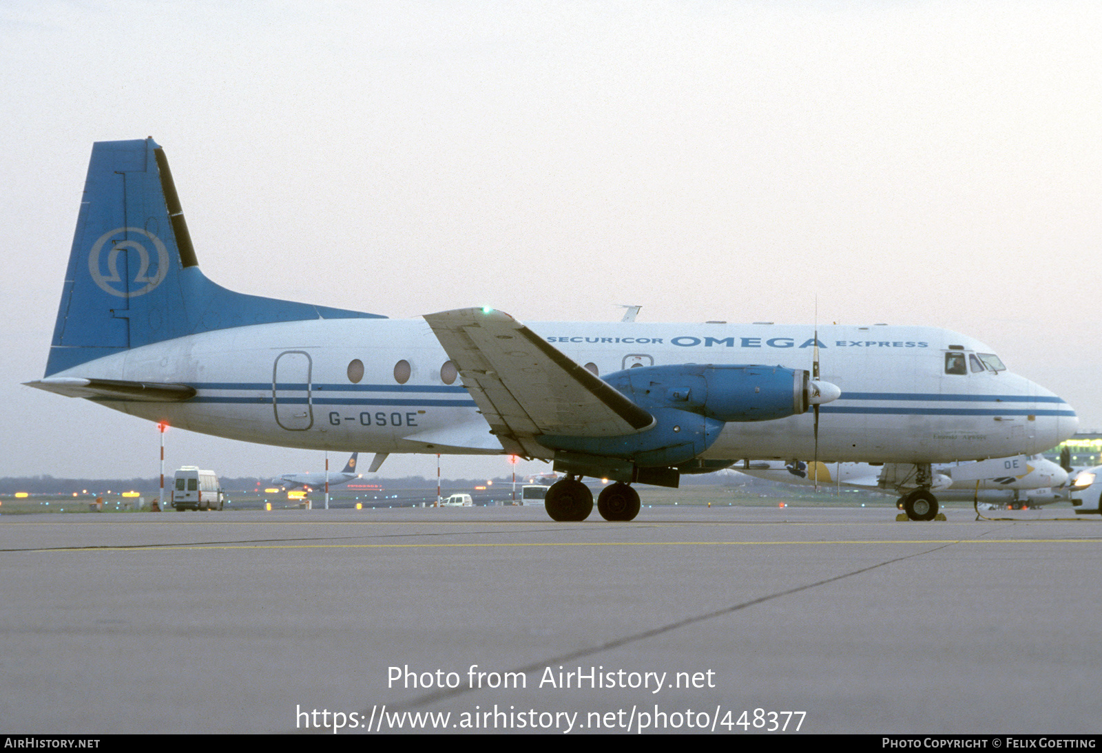 Aircraft Photo of G-OSOE | Hawker Siddeley HS-748 Srs2A/275 | Securicor Express | AirHistory.net #448377