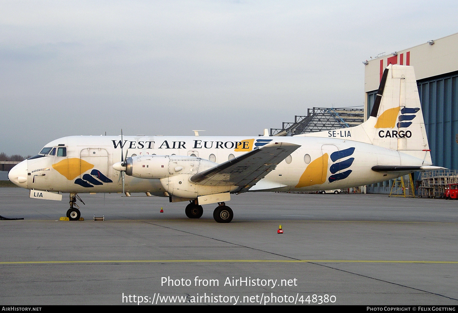 Aircraft Photo of SE-LIA | Hawker Siddeley HS-748 Srs2A/264 | West Air Europe Cargo | AirHistory.net #448380