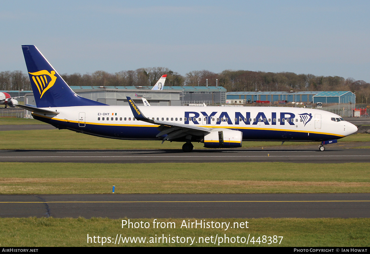 Aircraft Photo of EI-DHY | Boeing 737-8AS | Ryanair | AirHistory.net #448387