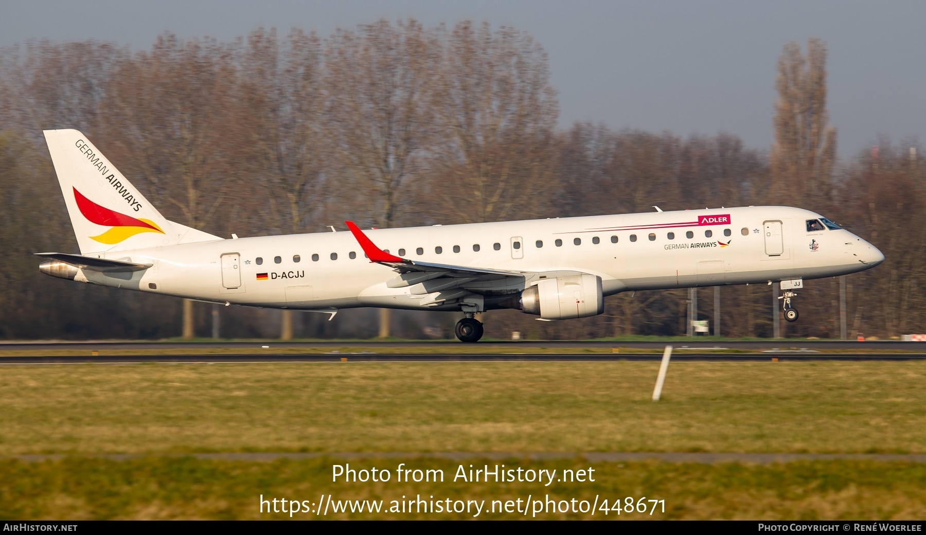 Aircraft Photo of D-ACJJ | Embraer 190LR (ERJ-190-100LR) | German Airways | AirHistory.net #448671