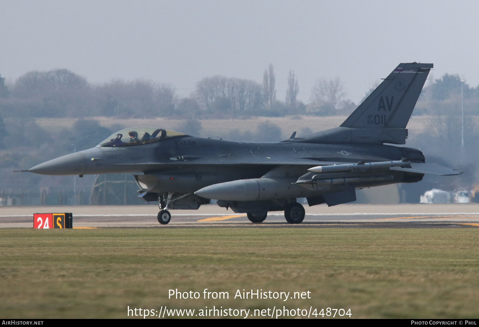 Aircraft Photo of 89-2011 / AF89-011 | General Dynamics F-16CM Fighting Falcon | USA - Air Force | AirHistory.net #448704