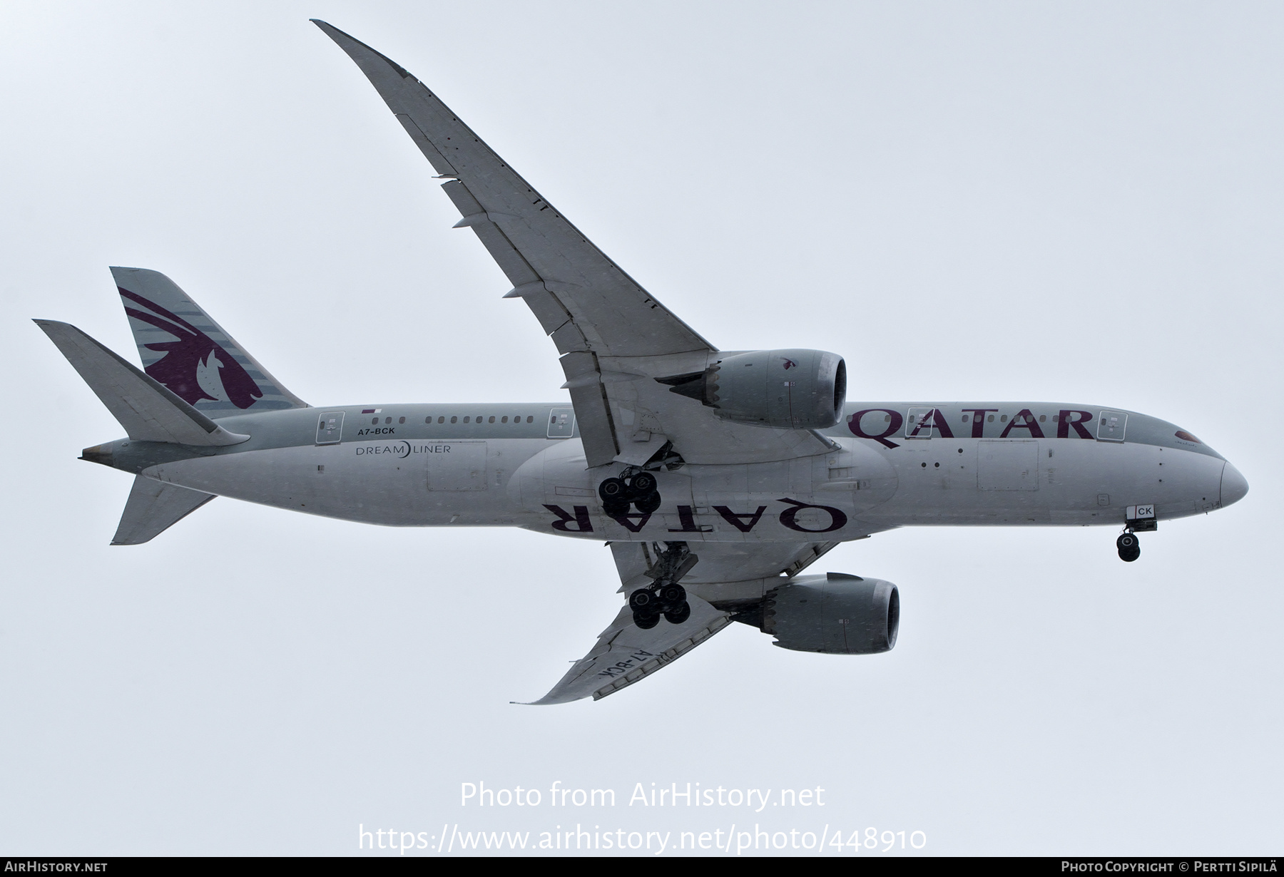 Aircraft Photo of A7-BCK | Boeing 787-8 Dreamliner | Qatar Airways | AirHistory.net #448910