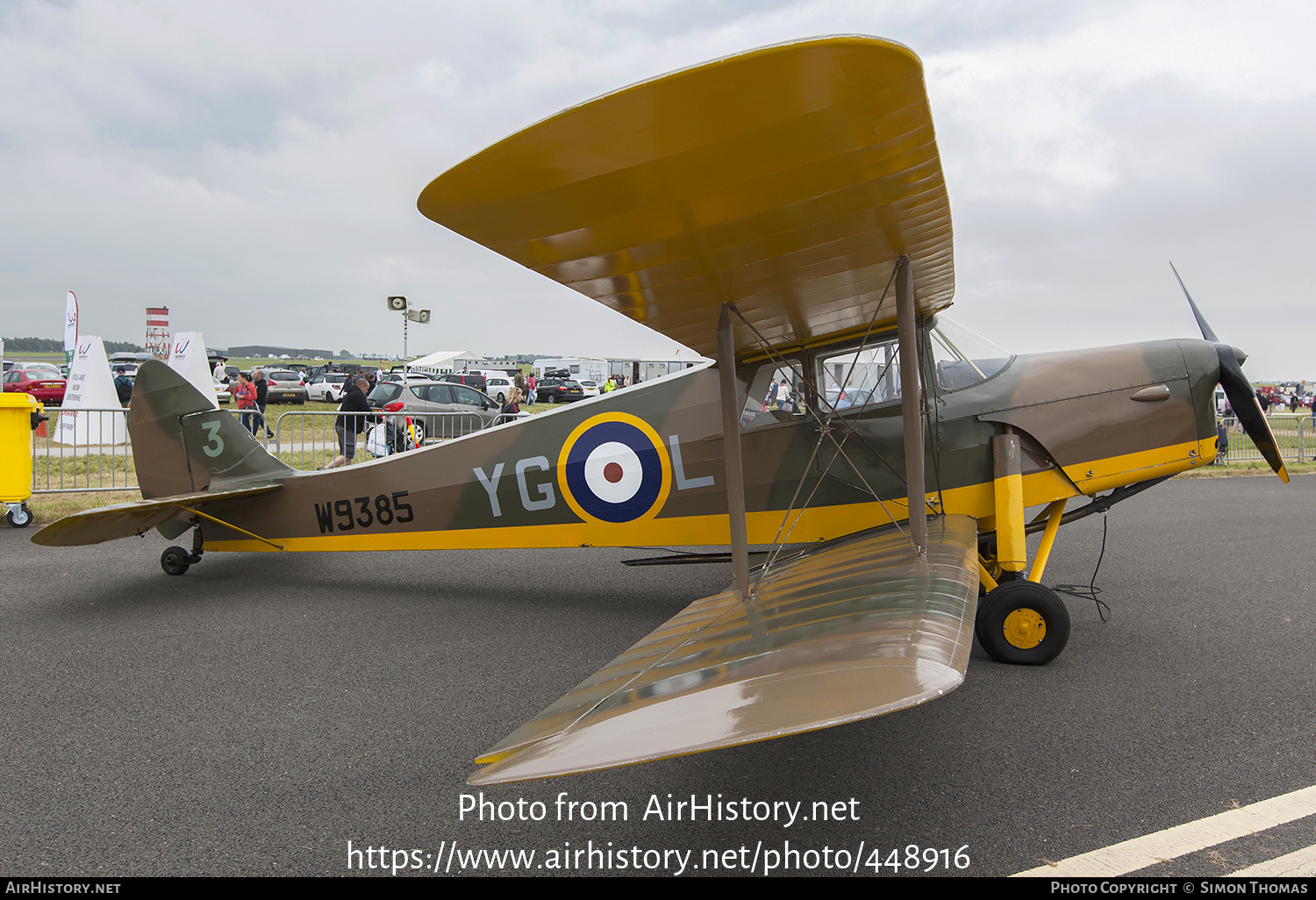 Aircraft Photo of G-ADND / W9385 | De Havilland D.H. 87B Hornet Moth | UK - Air Force | AirHistory.net #448916