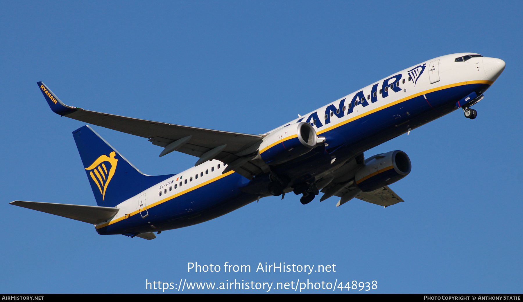 Aircraft Photo of EI-GXN | Boeing 737-800 | Ryanair | AirHistory.net ...