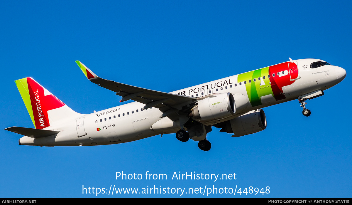 Aircraft Photo of CS-TVI | Airbus A320-251N | TAP Air Portugal | AirHistory.net #448948