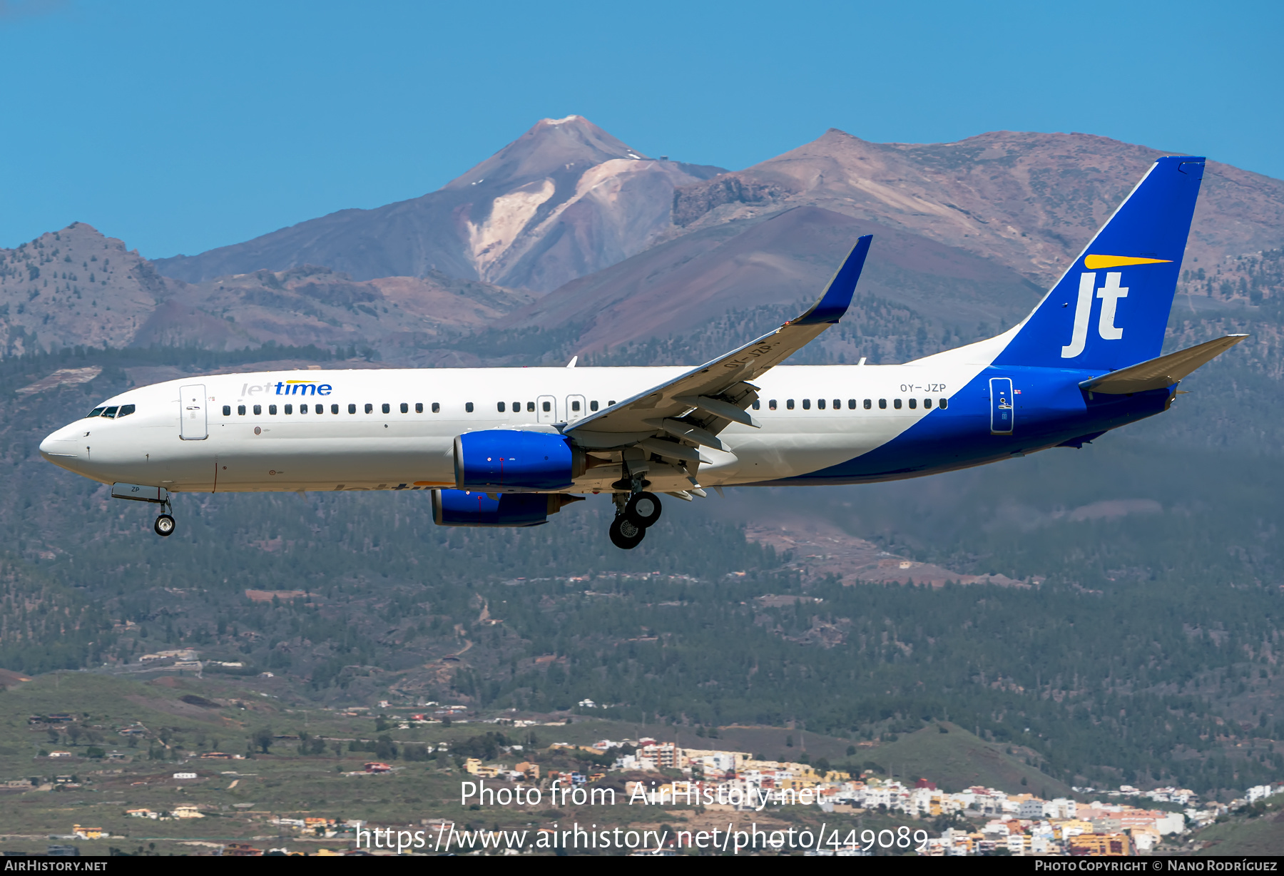 Aircraft Photo of OY-JZP | Boeing 737-8U3 | Jettime | AirHistory.net #449089