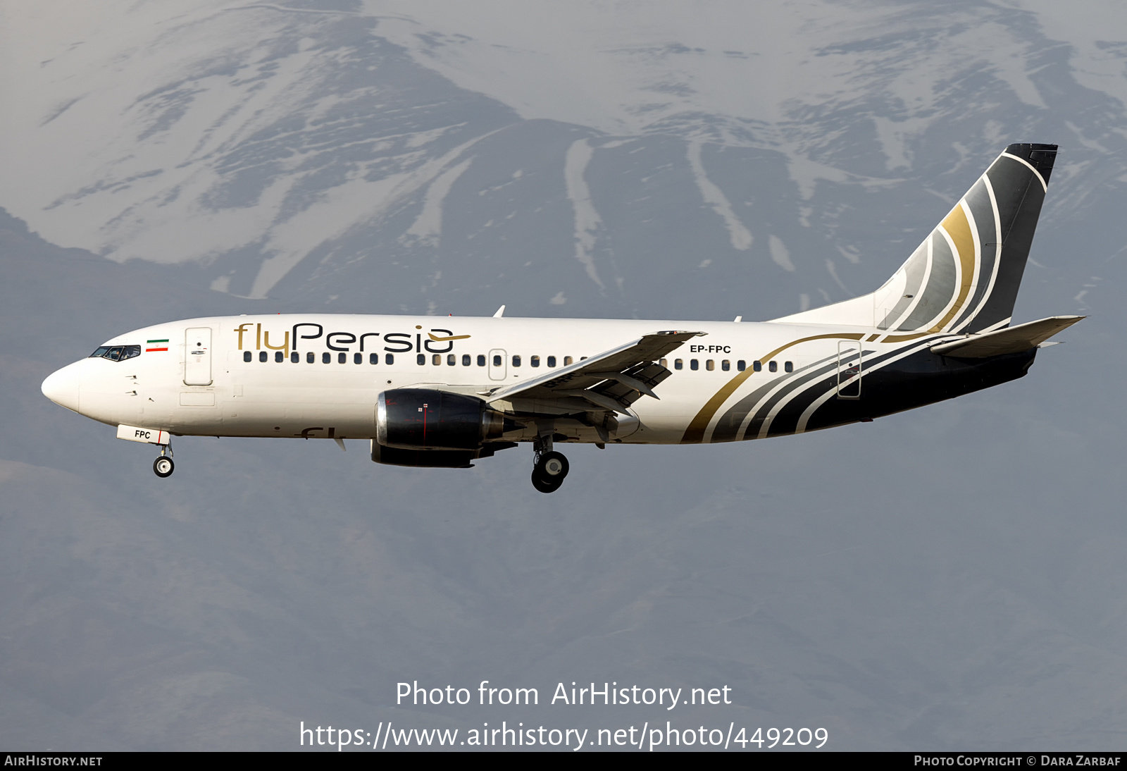 Aircraft Photo of EP-FPC | Boeing 737-36N | Fly Persia | AirHistory.net #449209