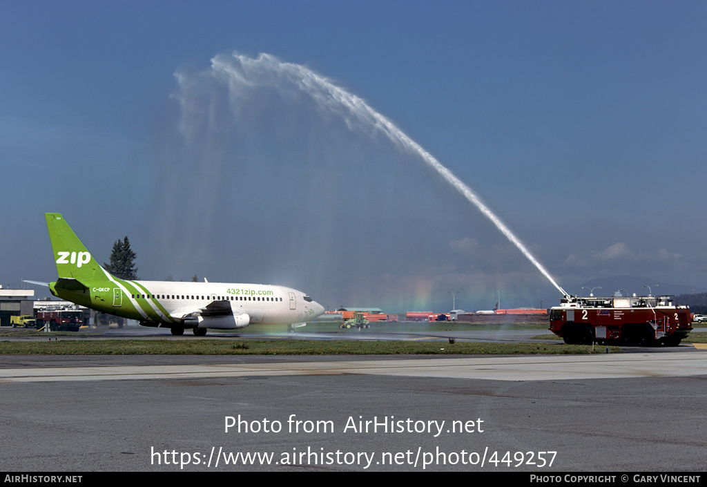 Aircraft Photo of C-GKCP | Boeing 737-217/Adv | Zip Air | AirHistory.net #449257