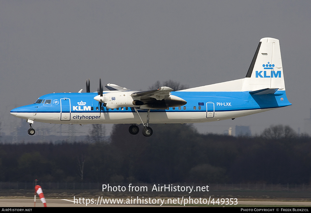 Aircraft Photo of PH-LXK | Fokker 50 | KLM Cityhopper | AirHistory.net #449353