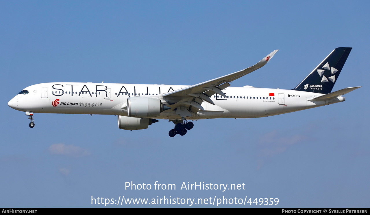 Aircraft Photo of B-308M | Airbus A350-941 | Air China | AirHistory.net #449359