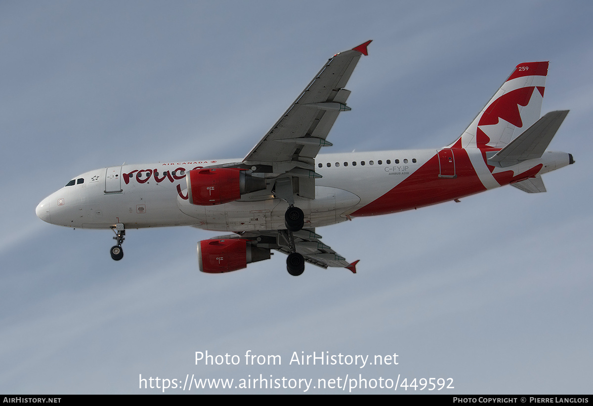 Aircraft Photo of C-FYJP | Airbus A319-114 | Air Canada Rouge | AirHistory.net #449592