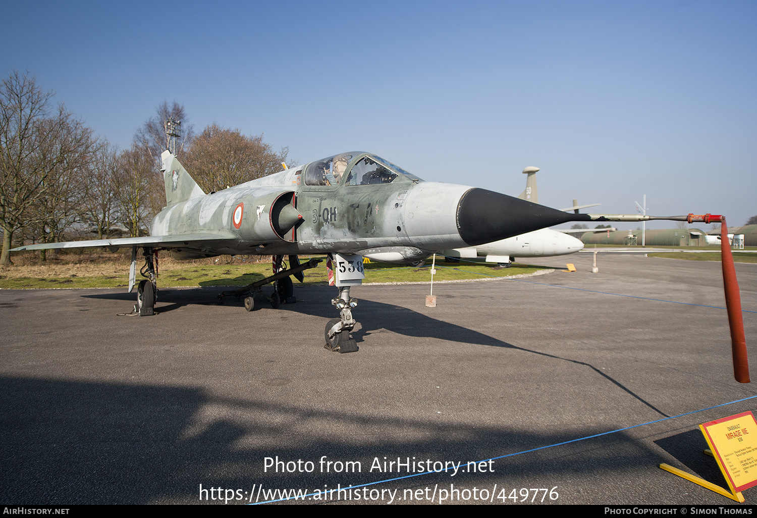 Aircraft Photo of 538 | Dassault Mirage IIIE | France - Air Force | AirHistory.net #449776