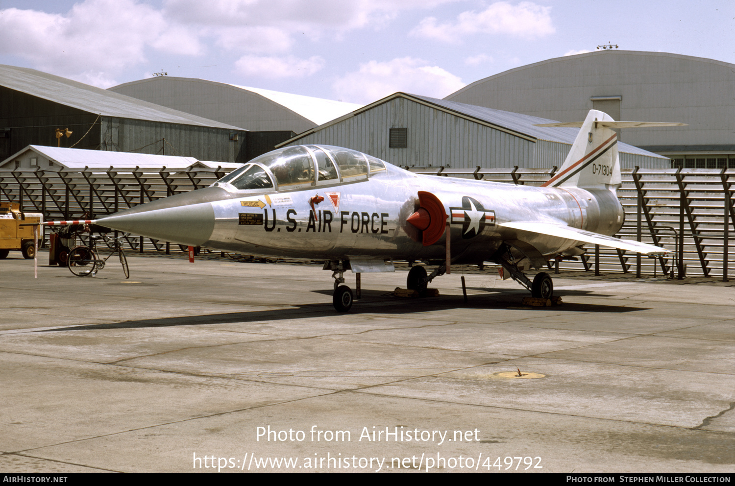 Aircraft Photo of 57-1304 / 0-71304 | Lockheed F-104B Starfighter | USA - Air Force | AirHistory.net #449792