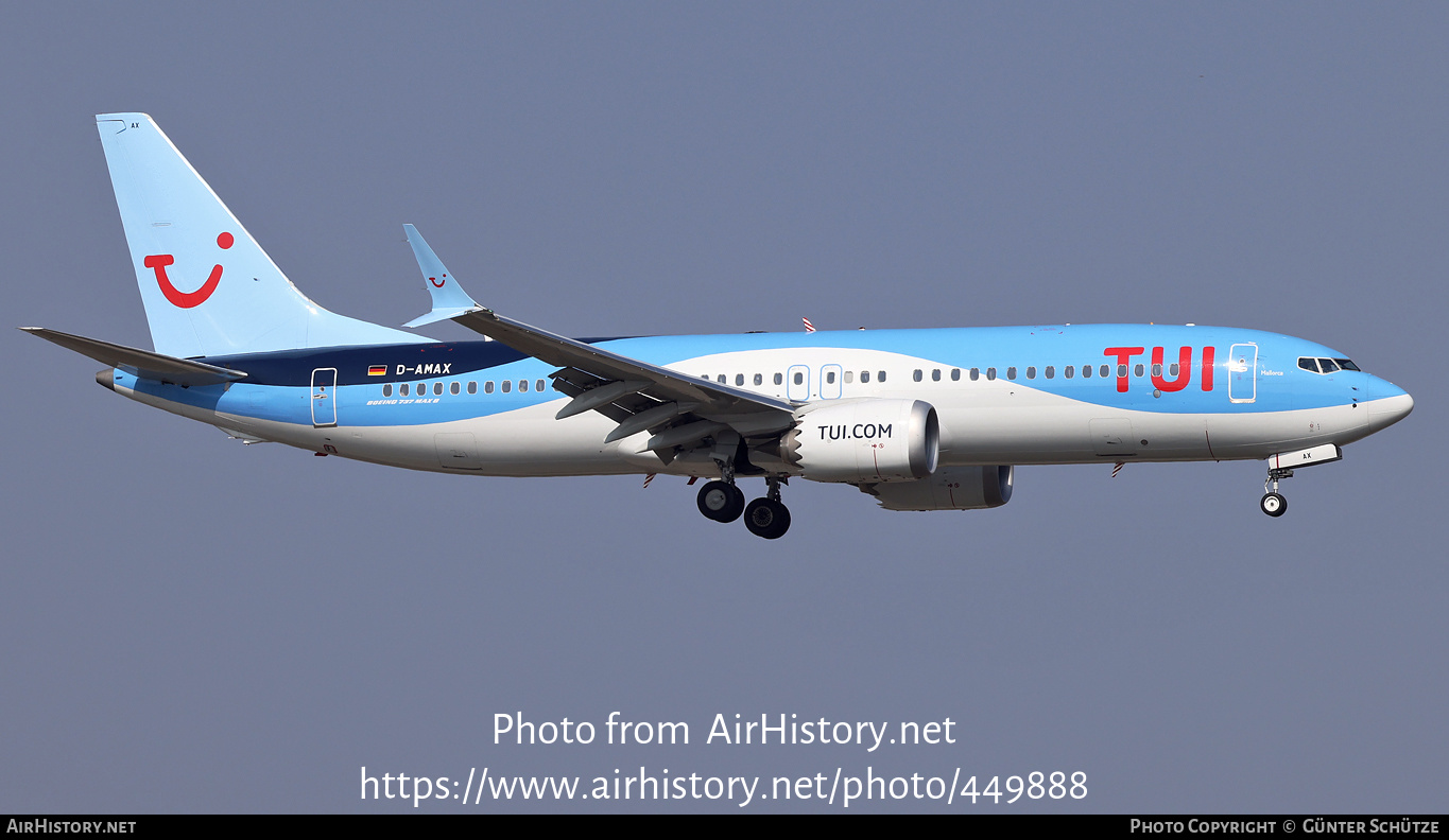 Aircraft Photo of D-AMAX | Boeing 737-8 Max 8 | TUI | AirHistory.net #449888