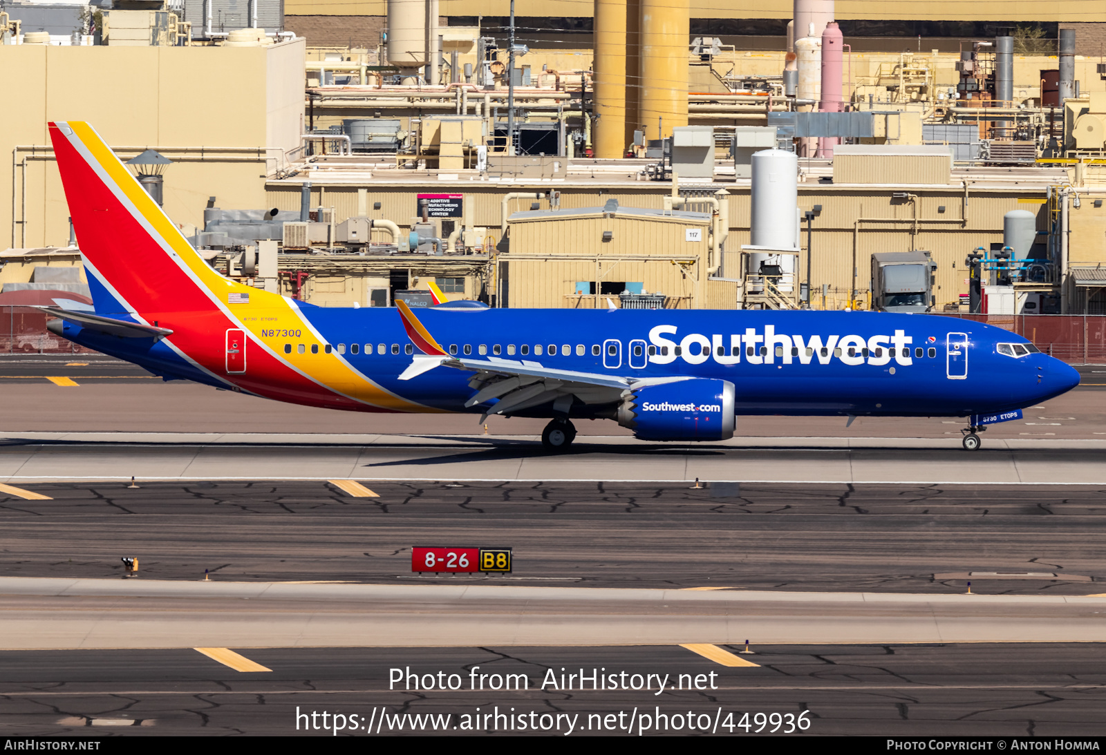 Aircraft Photo of N8730Q | Boeing 737-8 Max 8 | Southwest Airlines | AirHistory.net #449936