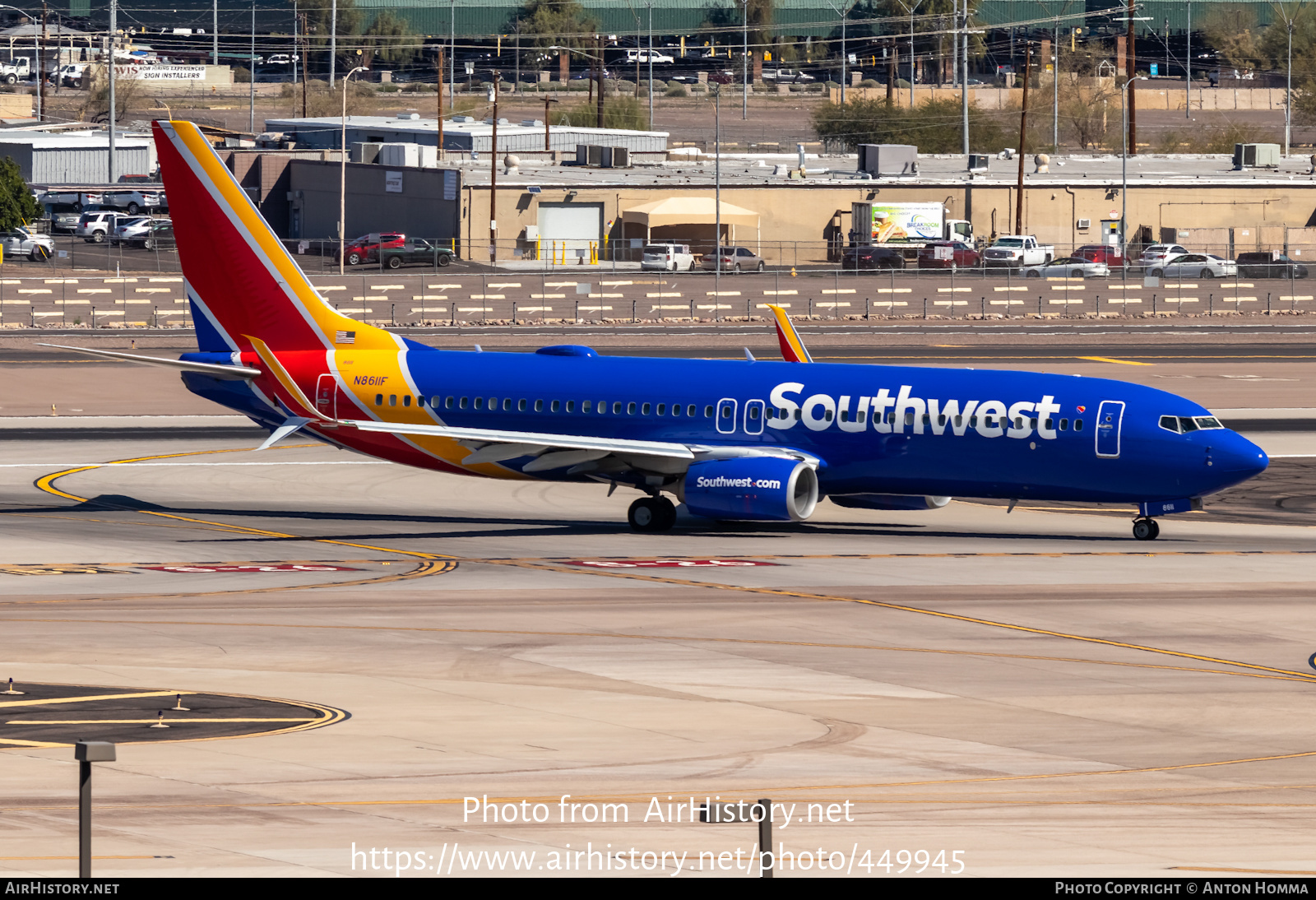 Aircraft Photo of N8611F | Boeing 737-8H4 | Southwest Airlines | AirHistory.net #449945