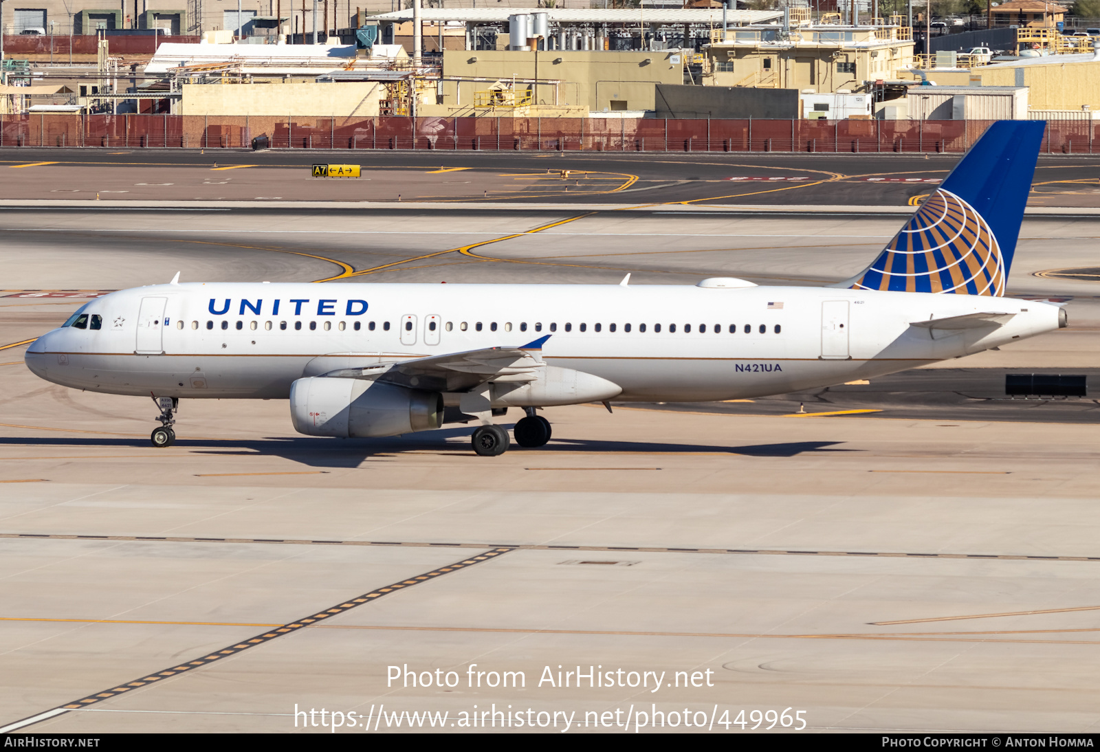 Aircraft Photo of N421UA | Airbus A320-232 | United Airlines | AirHistory.net #449965
