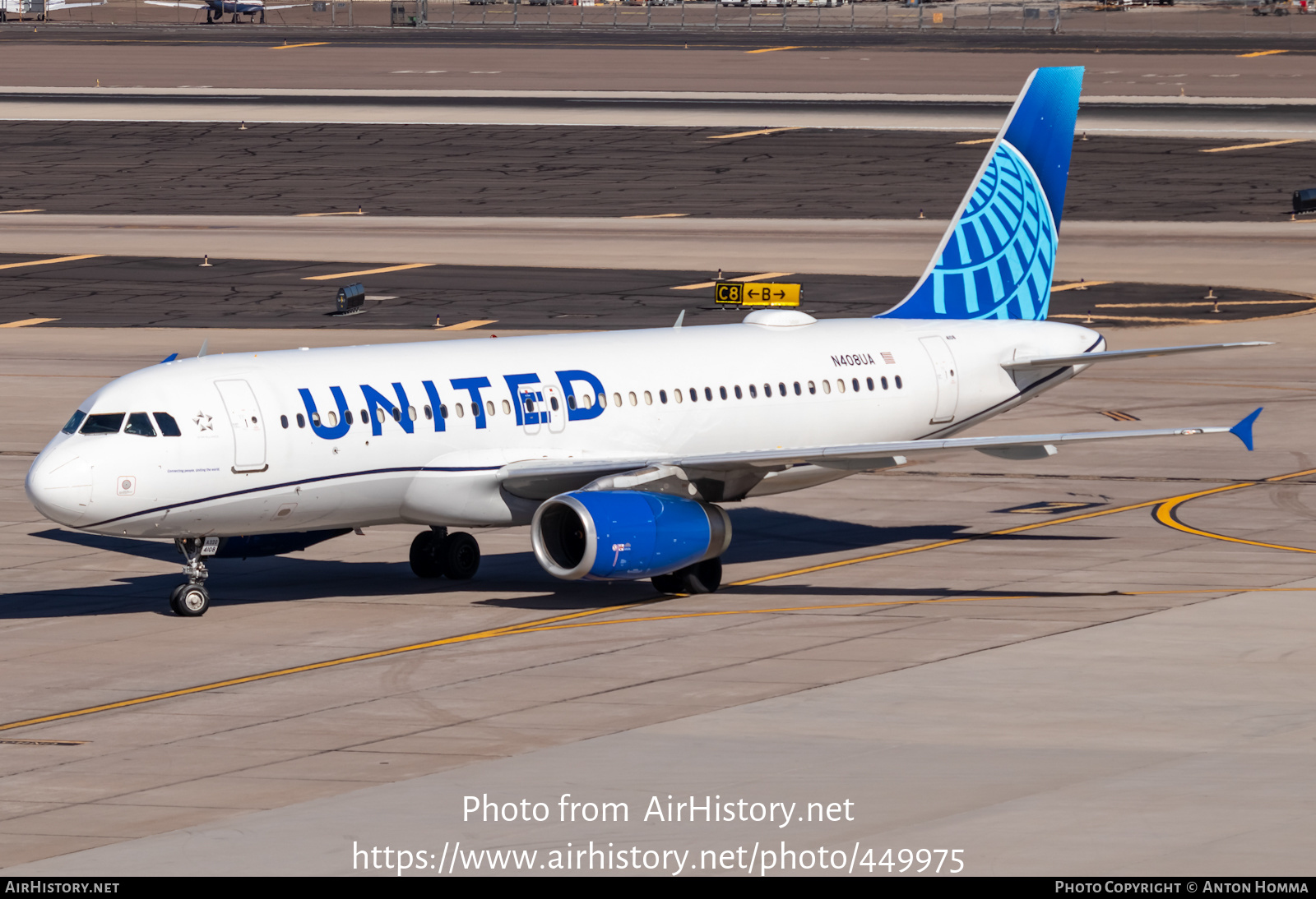 Aircraft Photo of N408UA | Airbus A320-232 | United Airlines | AirHistory.net #449975