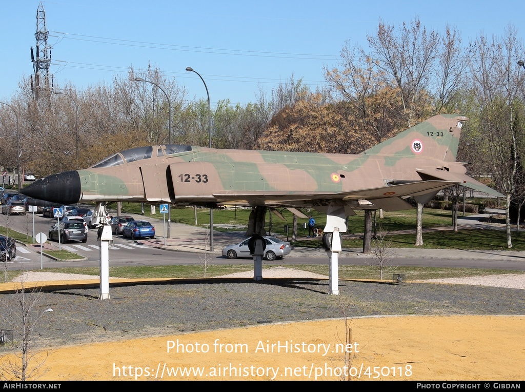 Aircraft Photo of C12-33 | McDonnell F-4C Phantom II | Spain - Air Force | AirHistory.net #450118