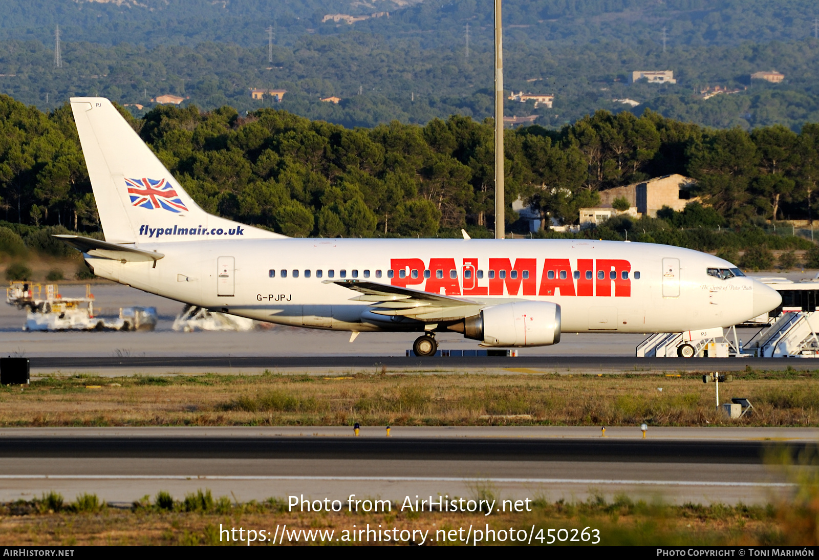 Aircraft Photo of G-PJPJ | Boeing 737-5H6 | Palmair | AirHistory.net #450263