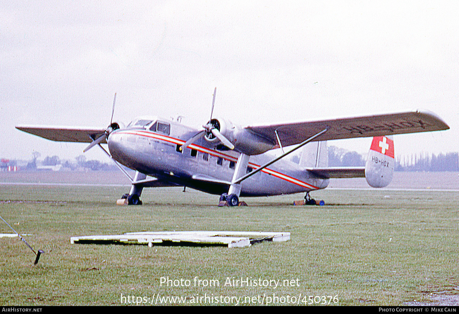 Aircraft Photo of HB-HOX | Scottish Aviation Twin Pioneer Series 1 | Schweizerische Grundbuchvermessung / Mensuration Cadastrale Suisse | AirHistory.net #450376