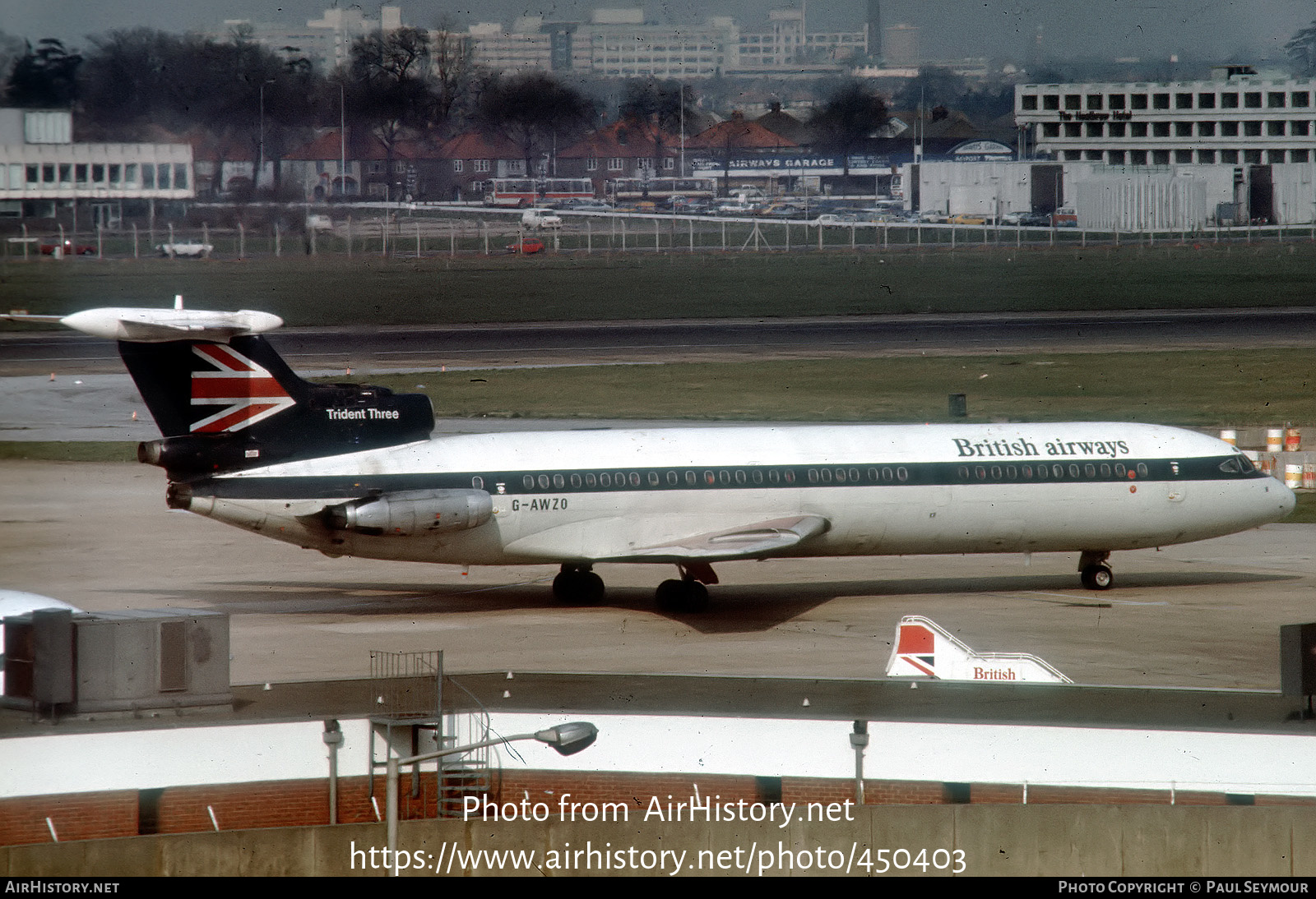 Aircraft Photo of G-AWZO | Hawker Siddeley HS-121 Trident 3B | British Airways | AirHistory.net #450403