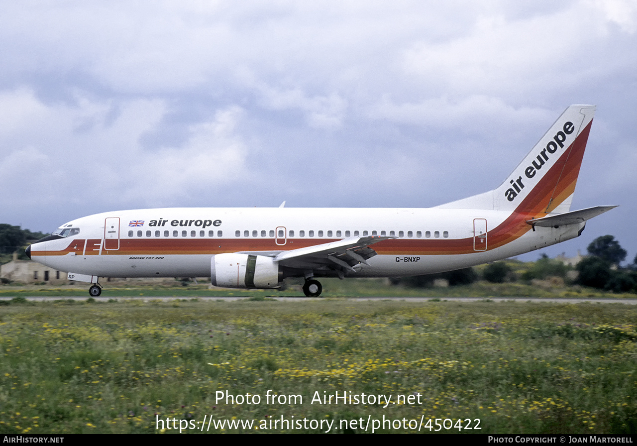 Aircraft Photo of G-BNXP | Boeing 737-3S3 | Air Europe | AirHistory.net #450422