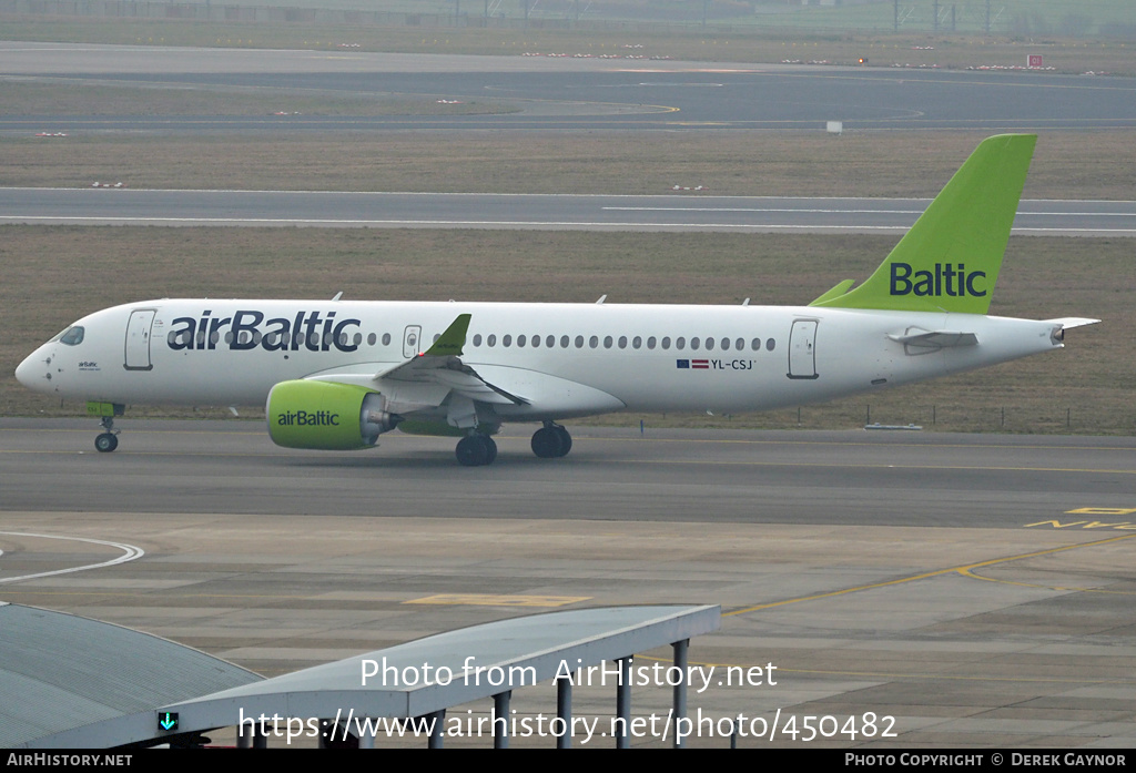 Aircraft Photo of YL-CSJ | Airbus A220-371 (BD-500-1A11) | AirBaltic | AirHistory.net #450482