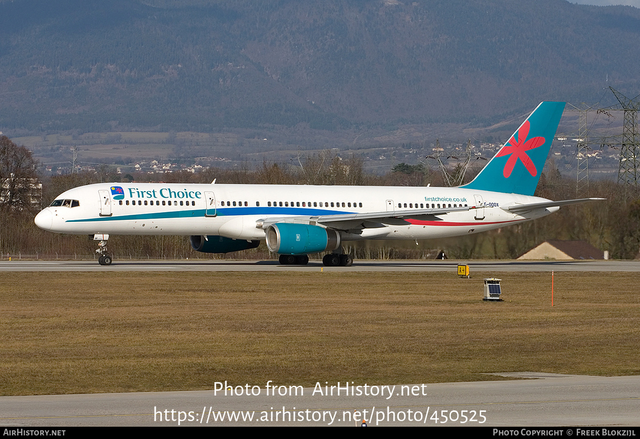 Aircraft Photo of G-OOOX | Boeing 757-2Y0 | First Choice Airways | AirHistory.net #450525